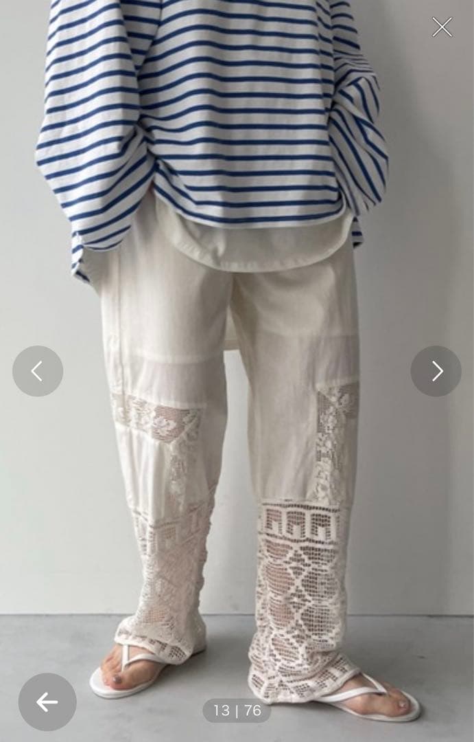 パンツ wee9s vintage like lace pants