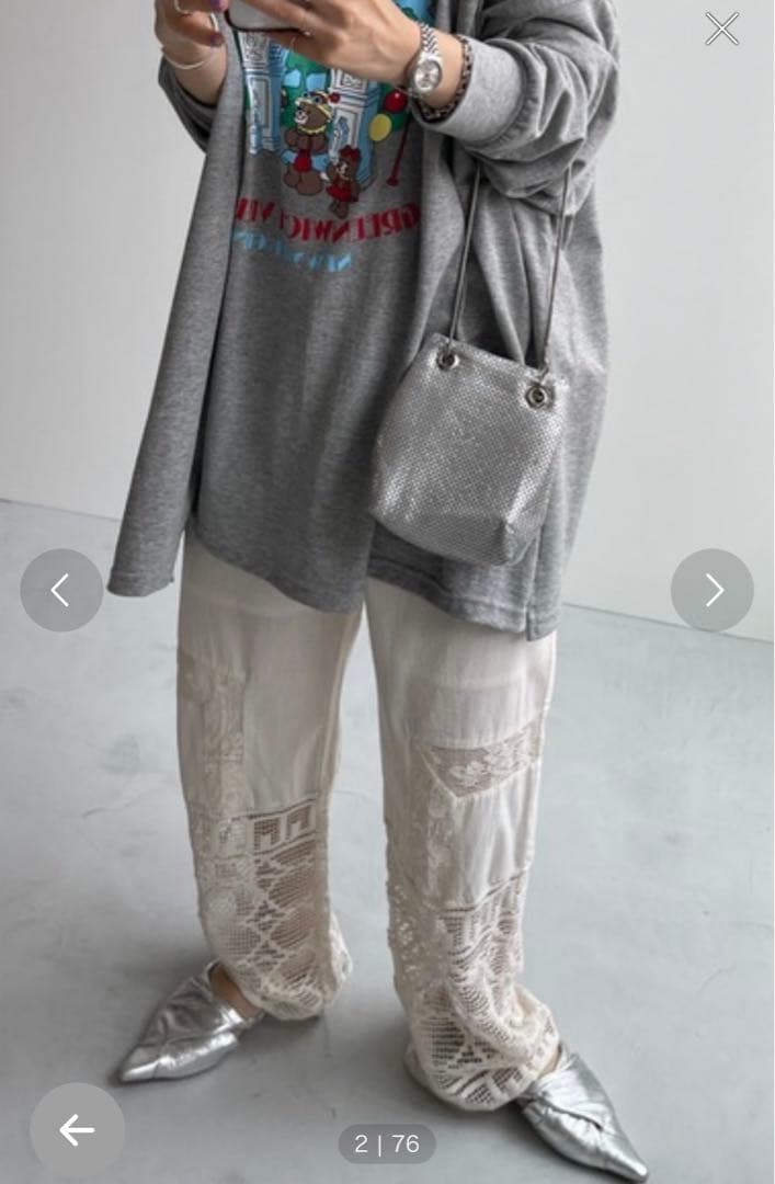 パンツ wee9s vintage like lace pants