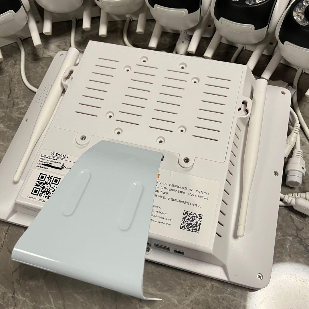 YESKAMOO 360°全方向 ワイヤレス 防犯カメラ 監視 モニター 屋外