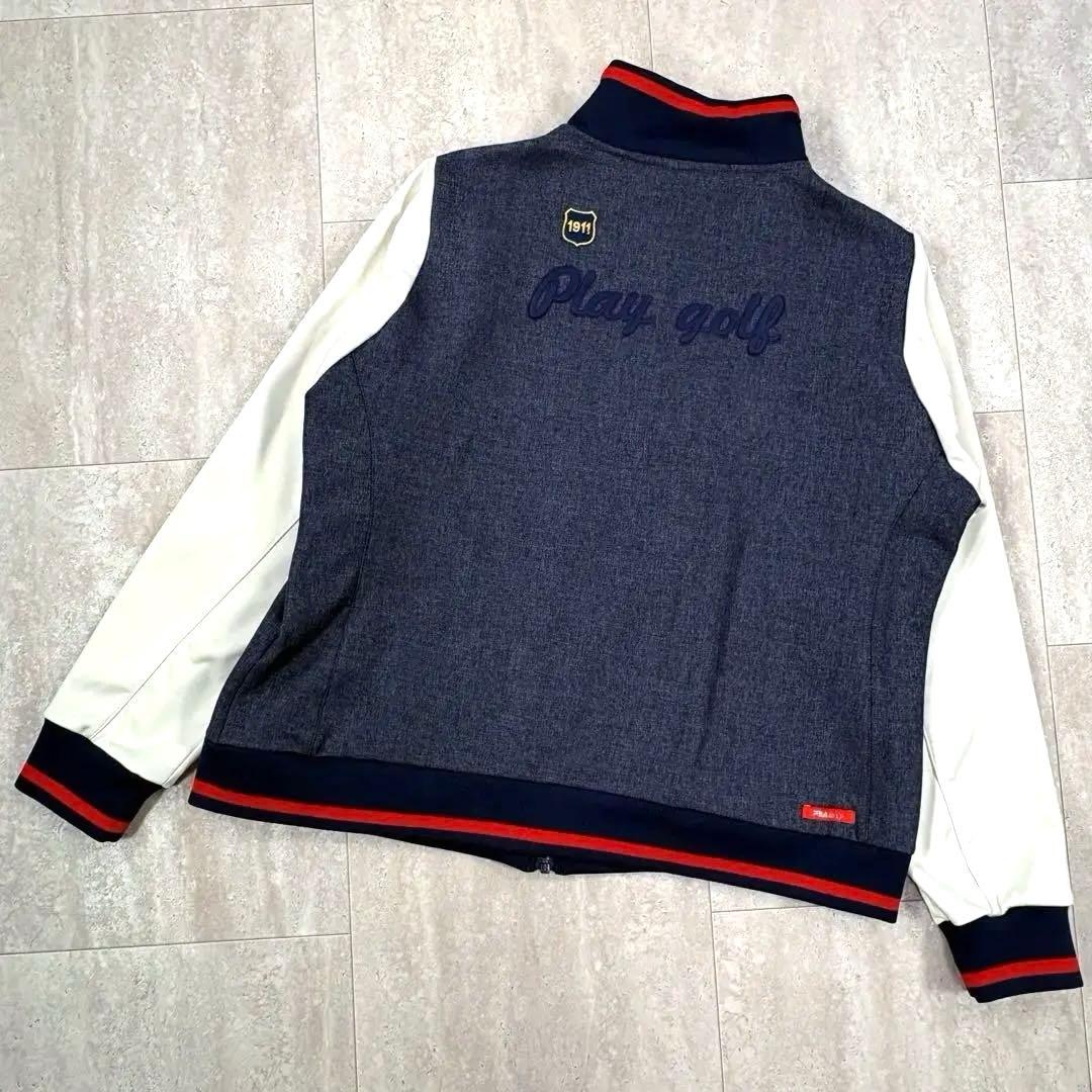 【フィラゴルフ】ジャケット　ブルゾン　4Lサイズ　ネイビー　裏地フリース