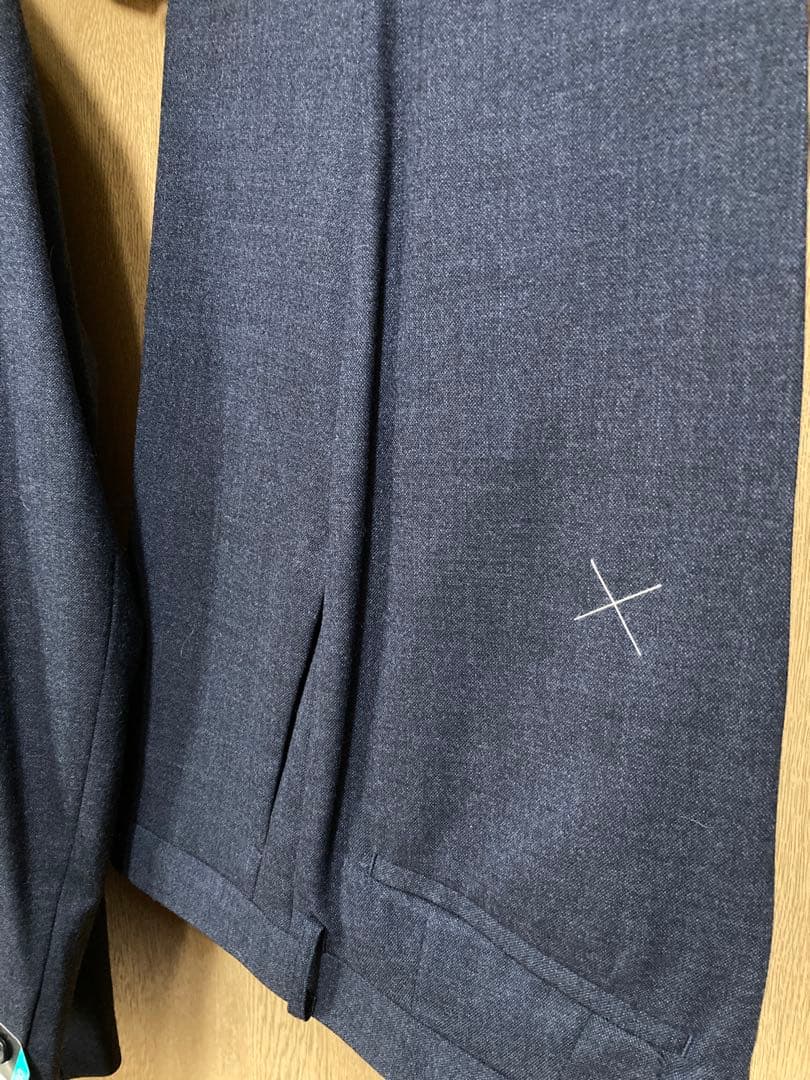 【新品未使用】ダークブルーミルド生地コンフォートビジネススーツ 94 A6