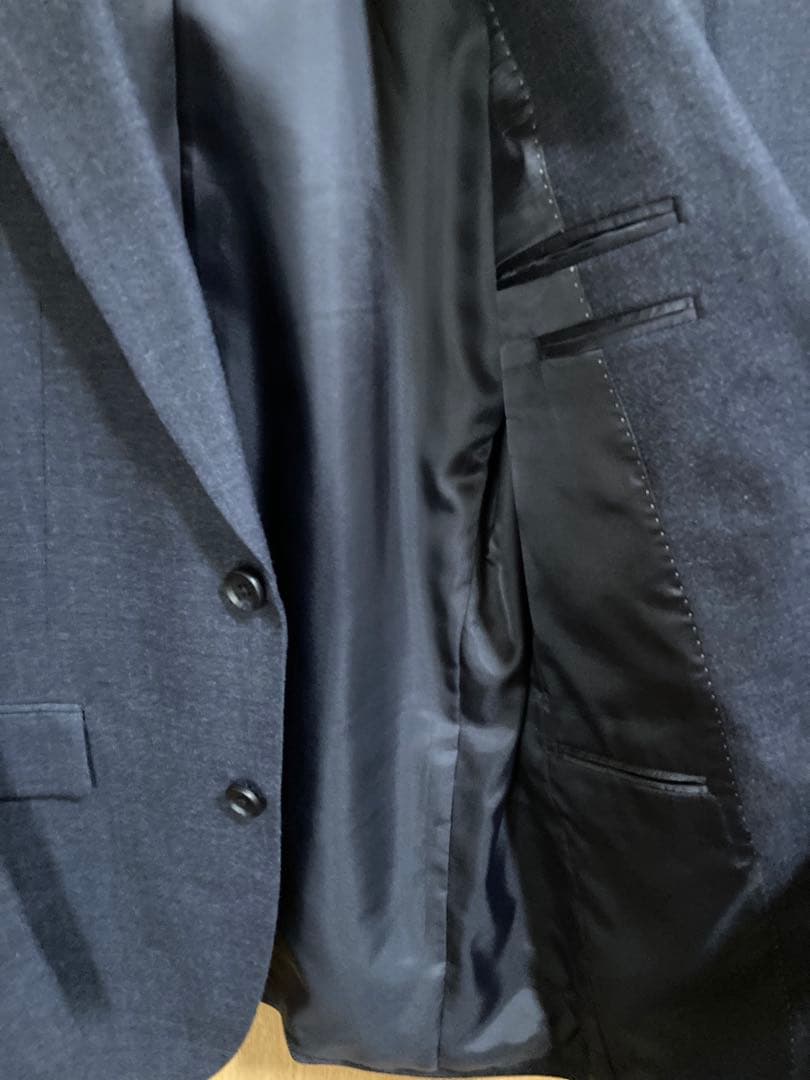 【新品未使用】ダークブルーミルド生地コンフォートビジネススーツ 94 A6