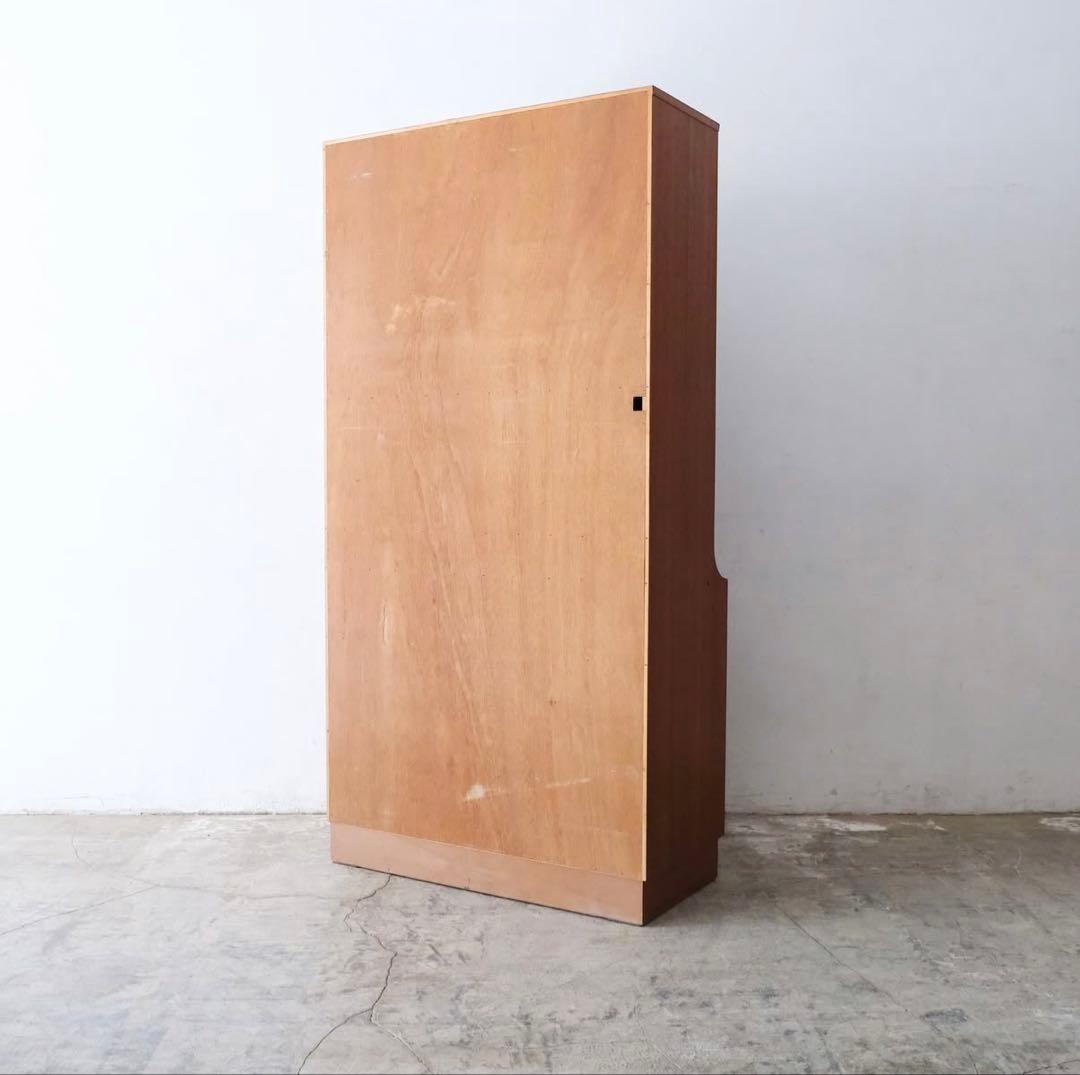 チーク ライティングビューロー/ガラスキャビネット