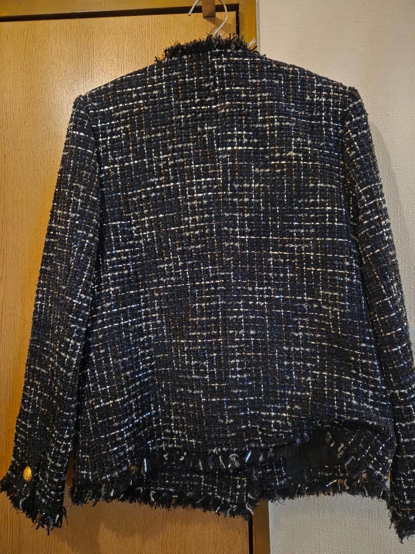 ダブルボタンツイードジャケット