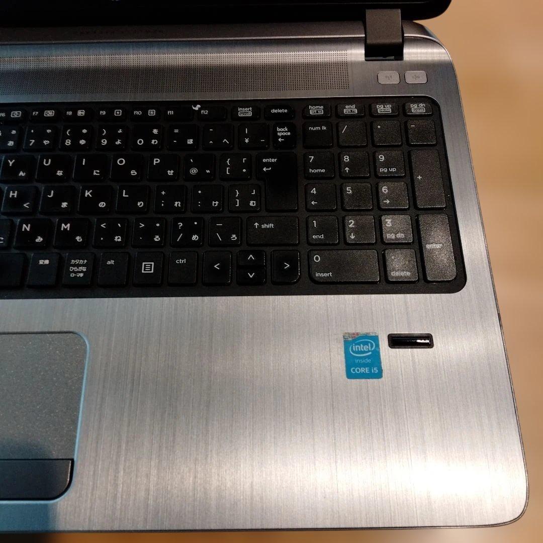 ノートパソコン　HP ProBook 450 G2　Windowsメモリ12GB