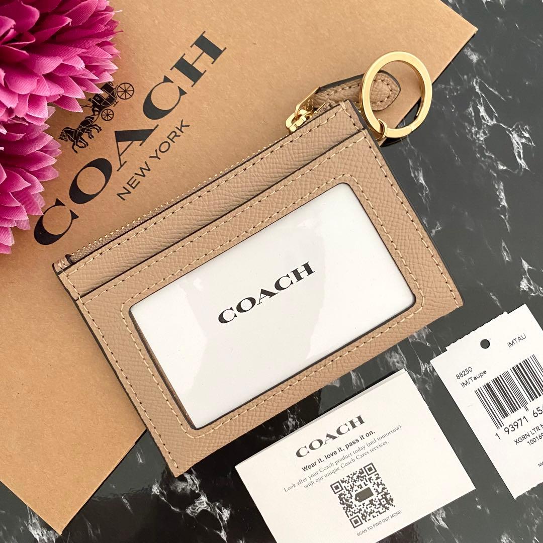 ❤︎ 新品 COACH コーチ ケース 小銭入れ ベージュ