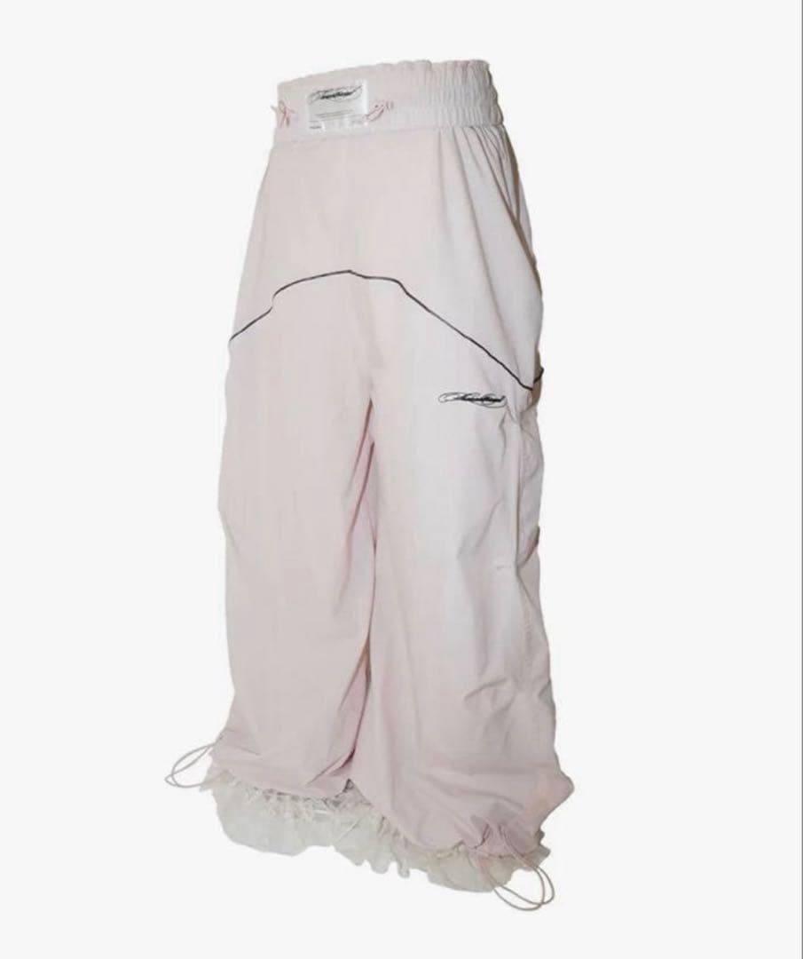 パンツ theredthread S nylon jersey pants lace