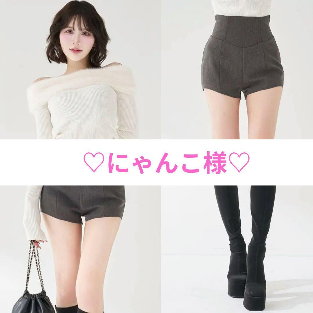 ダーリッチ 美シルエットショートパンツ グレー