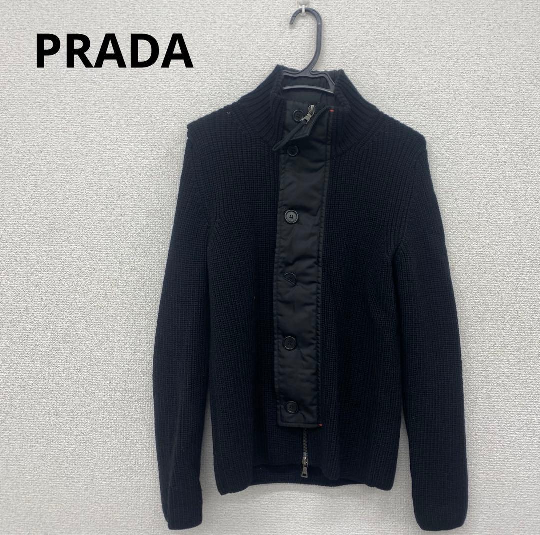 PRADA プラダ ニット ジャケット Mサイズ ブラック