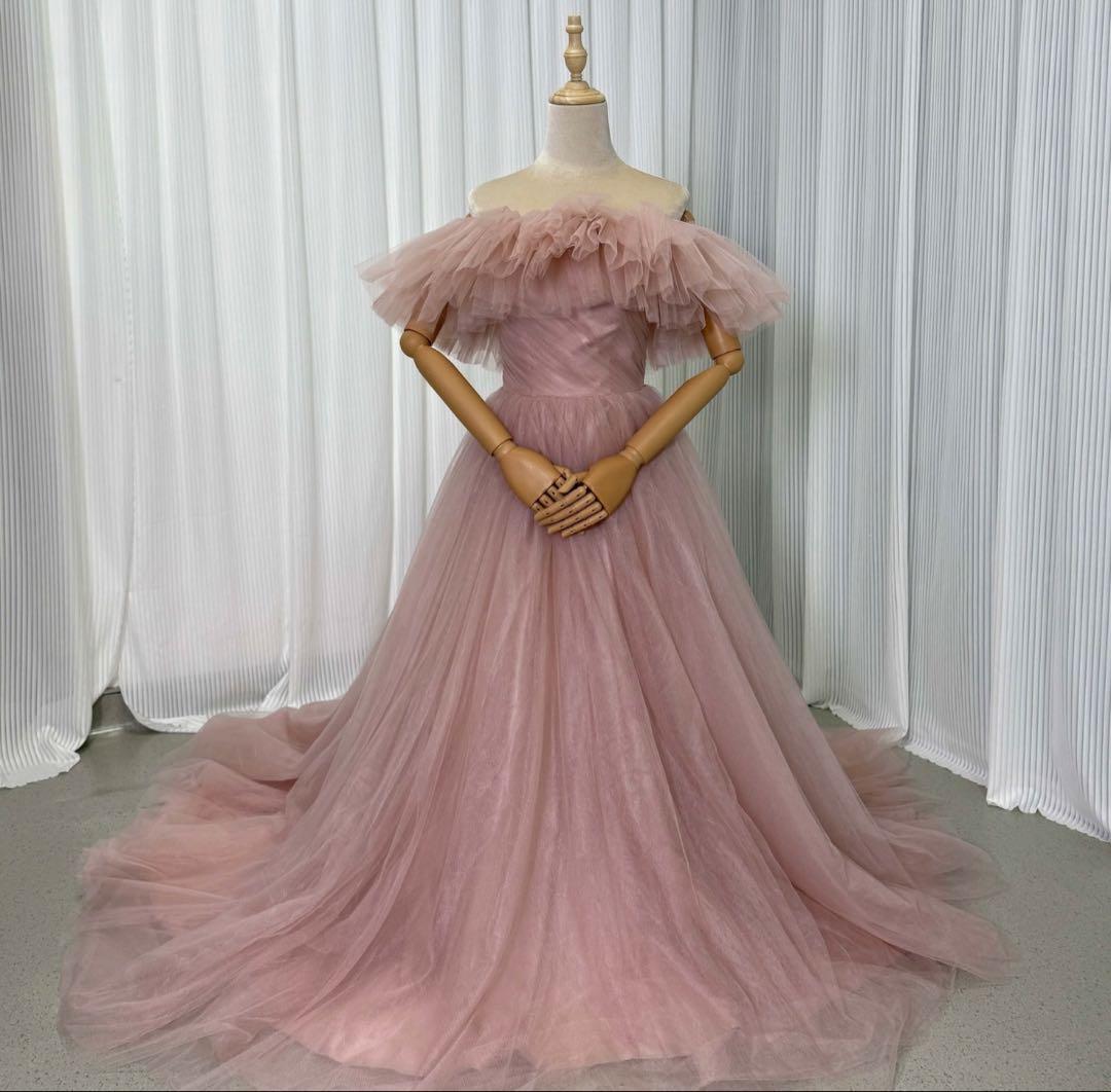 フリルドレス 3ways 取り外しオフショルダー もこもこ　ミリアロンドン風