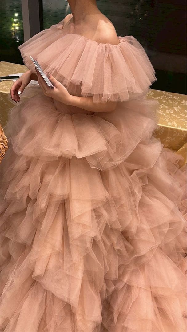 フリルドレス 3ways 取り外しオフショルダー もこもこ　ミリアロンドン風