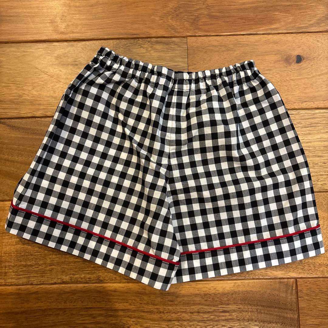 美品　ファミリア　Tシャツ　ショートパンツ　テリア　ギンガムチェック　90
