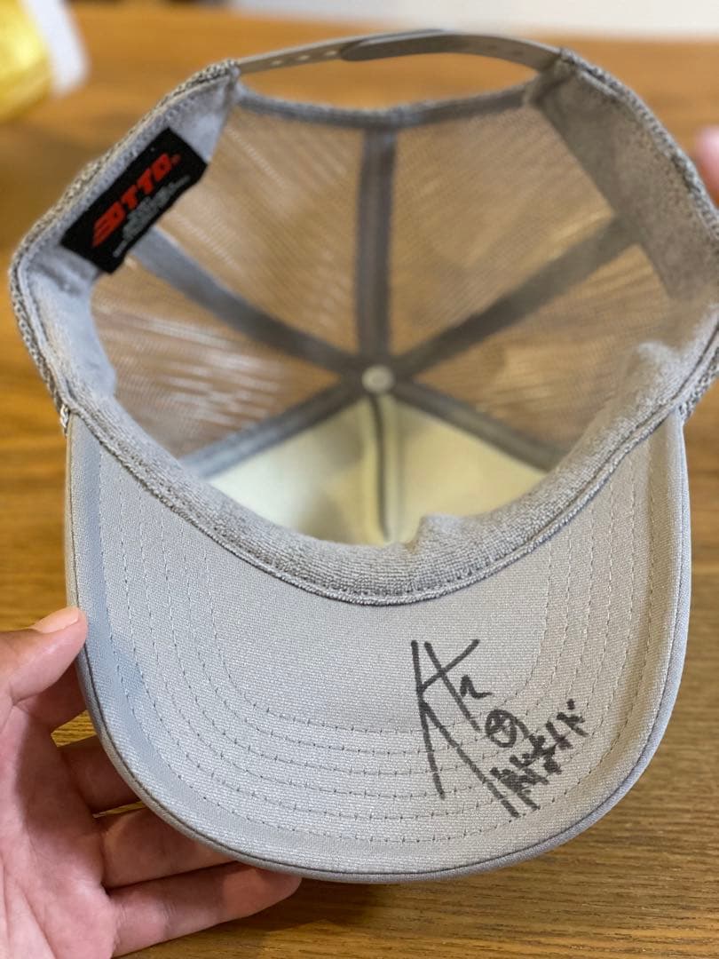 佐田ビルダーズ　グレー メッシュ　キャップ　バットボーイズ