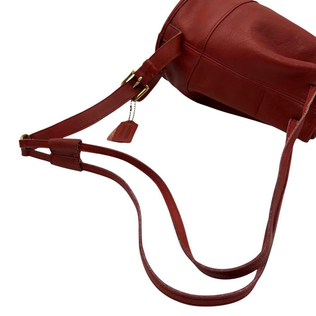 1946 Vintage Coach ショルダーバッグ 巾着 USA RED