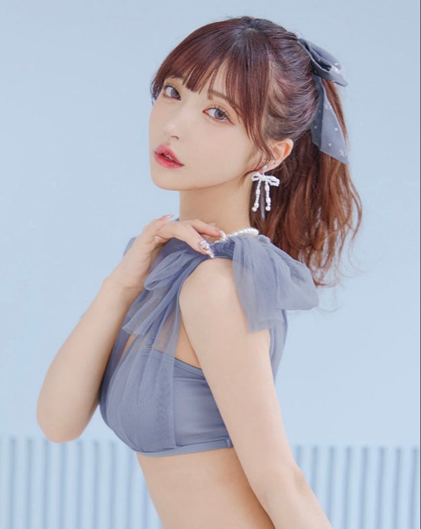 【お値下げ◯】sugar 水着 チュールリボン バストアップ ビキニ 2点セット