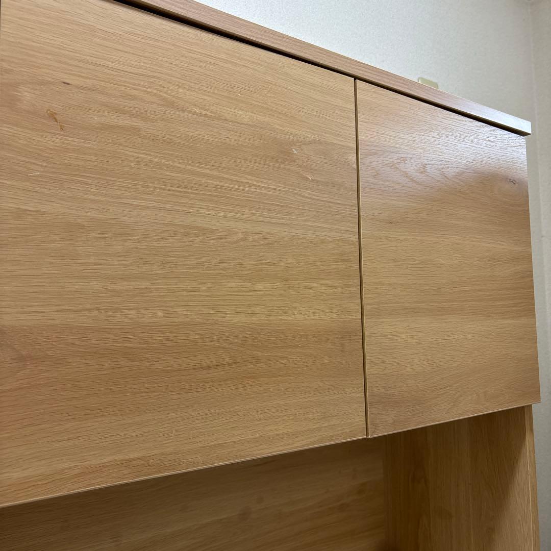 4/25まで掲載 ナチュラルウッド 食器棚 可動棚 収納力