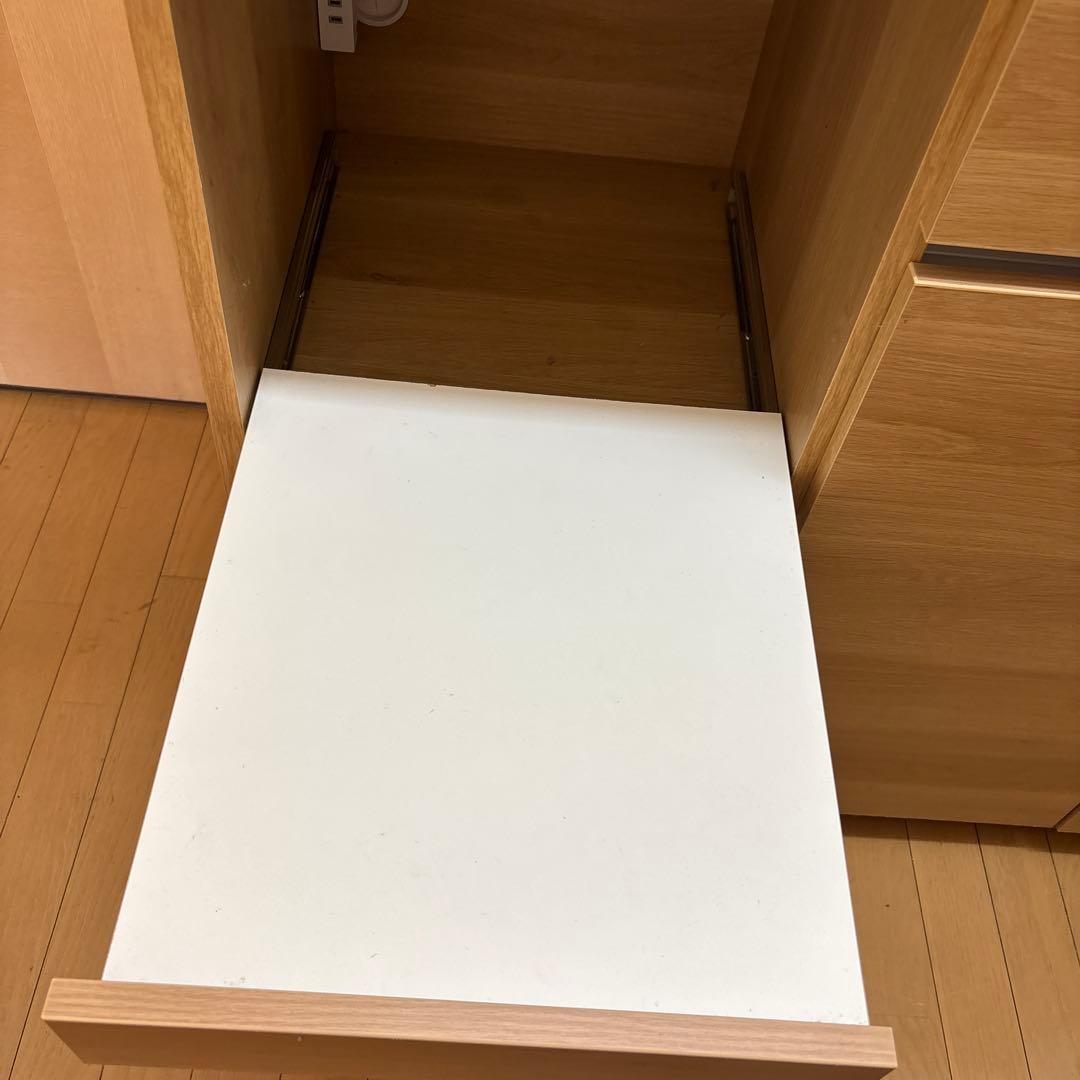 4/25まで掲載 ナチュラルウッド 食器棚 可動棚 収納力