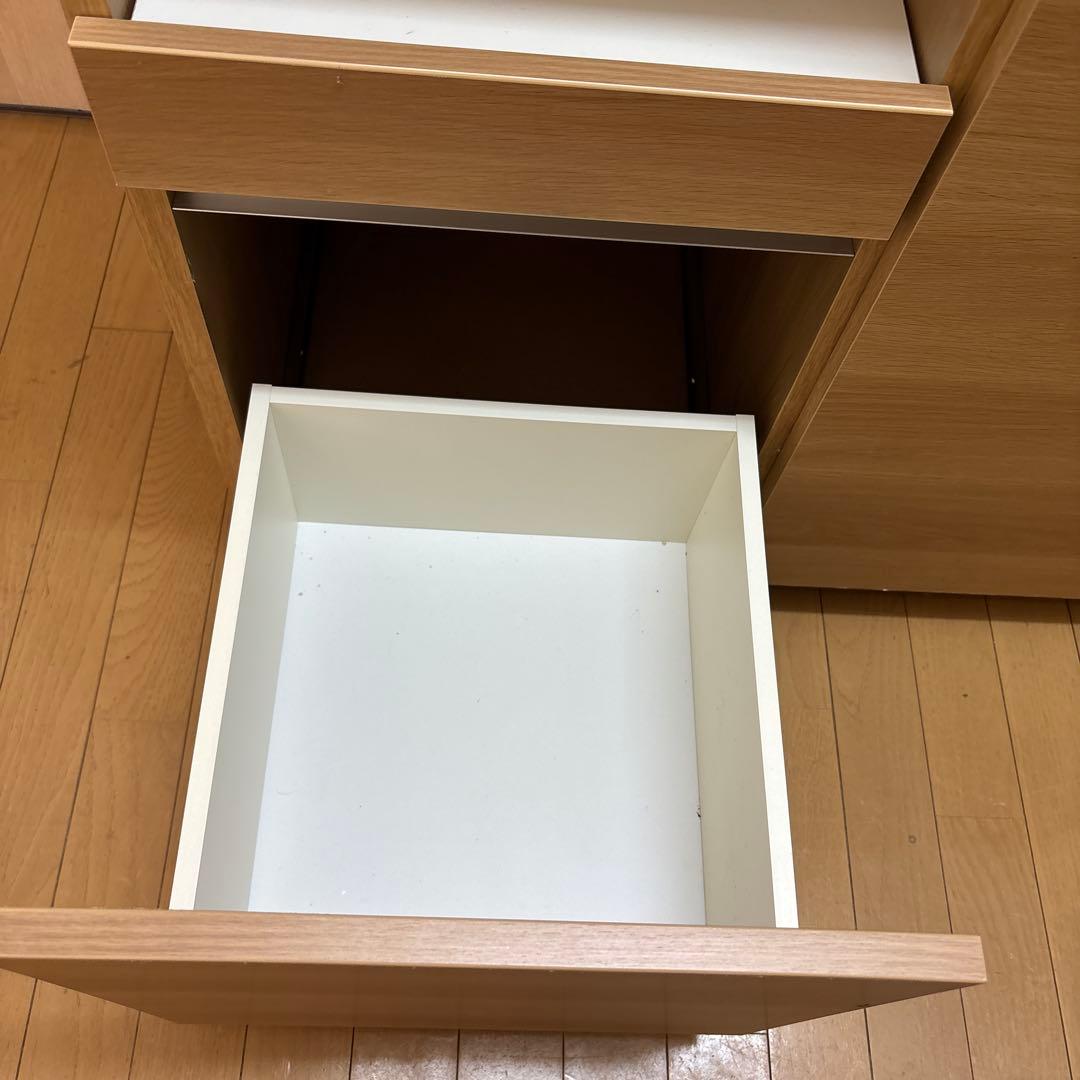 4/25まで掲載 ナチュラルウッド 食器棚 可動棚 収納力