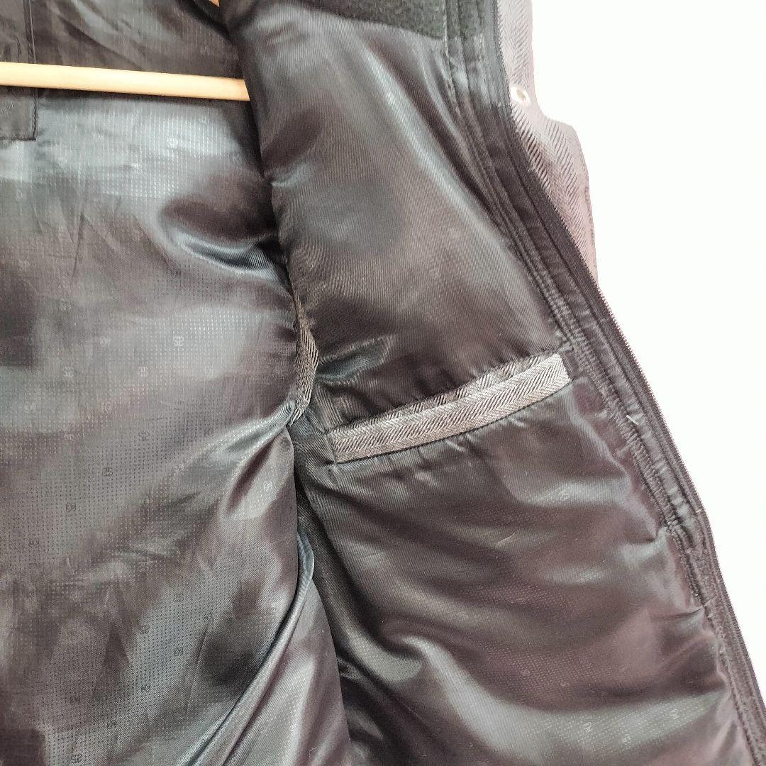 2WAY ダウンベスト Stussy ヘリンボーン モノグラム　グレー　Mサイズ