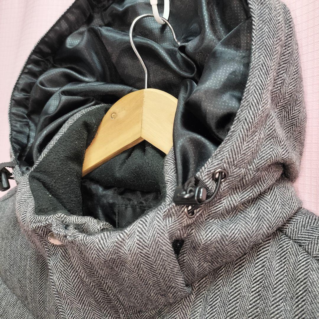 2WAY ダウンベスト Stussy ヘリンボーン モノグラム　グレー　Mサイズ