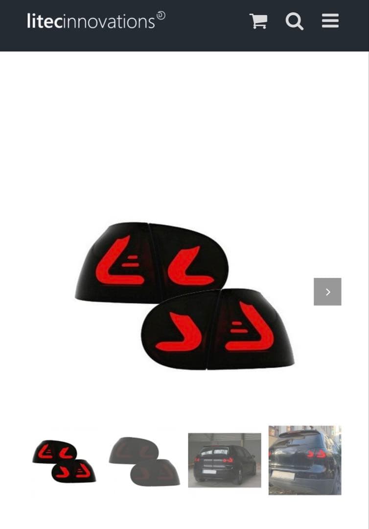 2009年式　ゴルフ5 ライテック　ブラック／スモークテールライト　左右セット