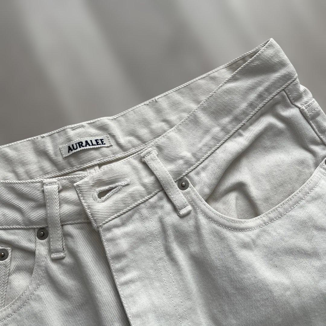 AURALEE オフホワイト5Pデニム