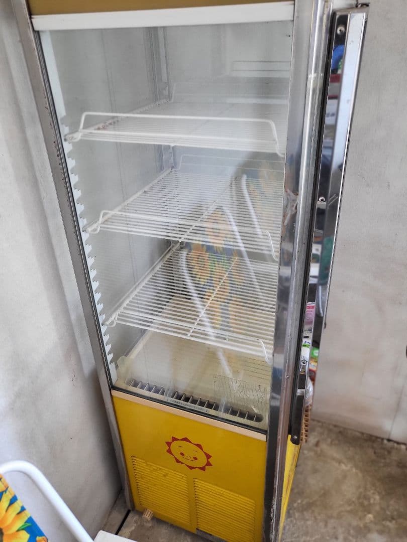 森永牛乳　ウルトラ　プロセス　ショーケース　冷蔵庫　ガラス張り　ジャンク品