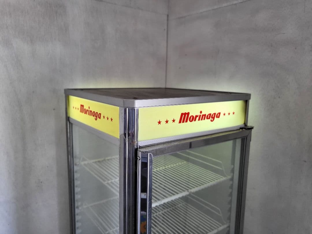 森永牛乳　ウルトラ　プロセス　ショーケース　冷蔵庫　ガラス張り　ジャンク品