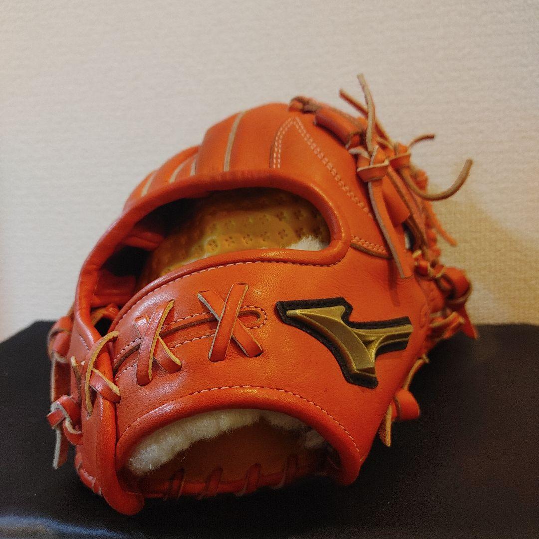 ミズノ　グローバルエリート　硬式 オールラウンド　右投げ　オレンジ