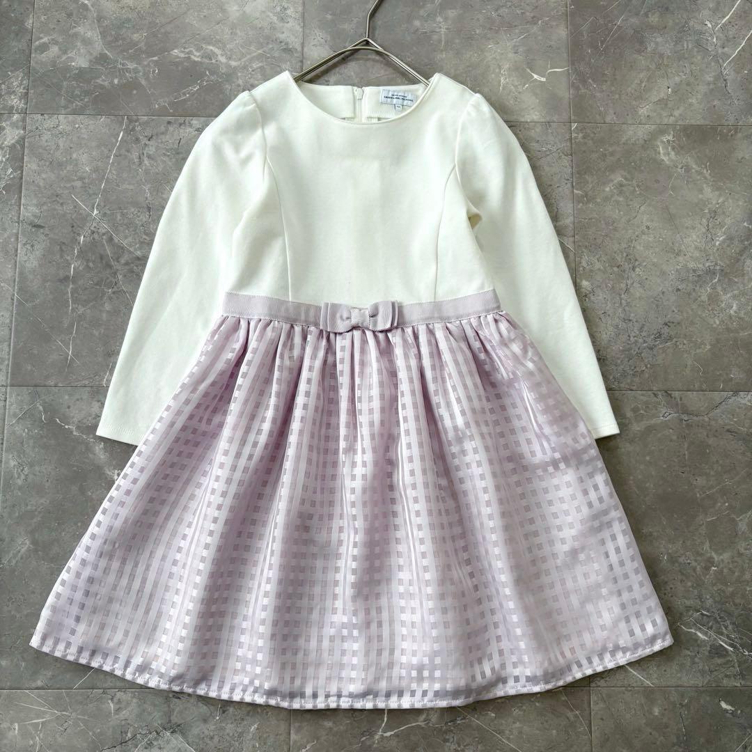 美品✨グリーンレーベルリラクシング 女の子 フォーマルスーツ 125 白/ピンク