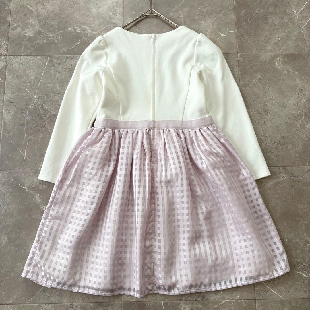美品✨グリーンレーベルリラクシング 女の子 フォーマルスーツ 125 白/ピンク