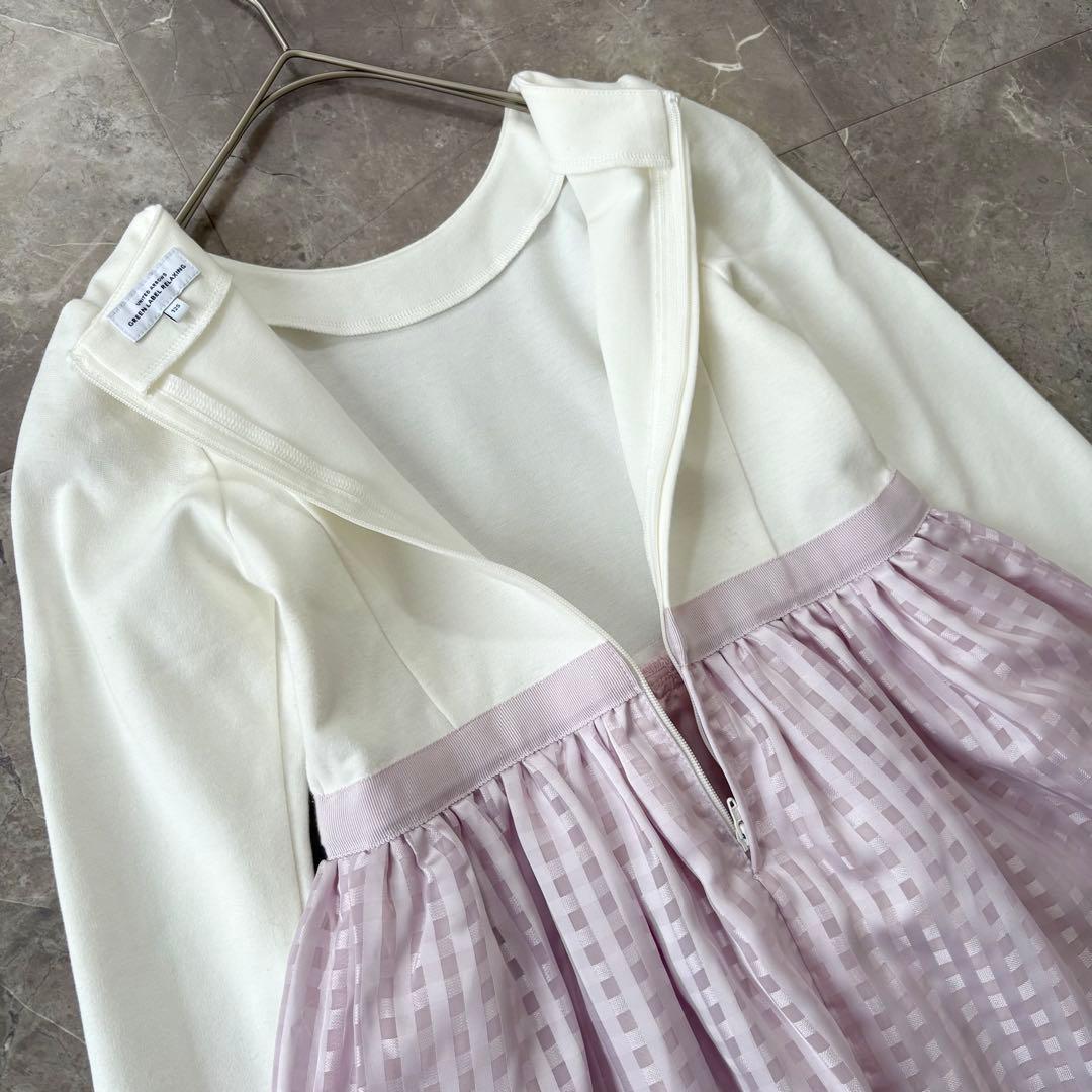 美品✨グリーンレーベルリラクシング 女の子 フォーマルスーツ 125 白/ピンク