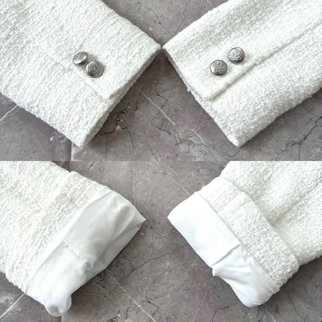 美品✨グリーンレーベルリラクシング 女の子 フォーマルスーツ 125 白/ピンク