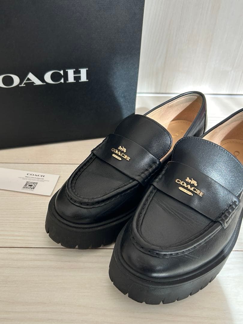 COACH ルーシー レザー ローファー 23.5cm