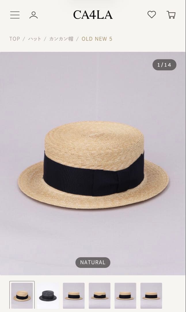 【新品】CA4LA OLD NEW 5 ハット カンカン帽