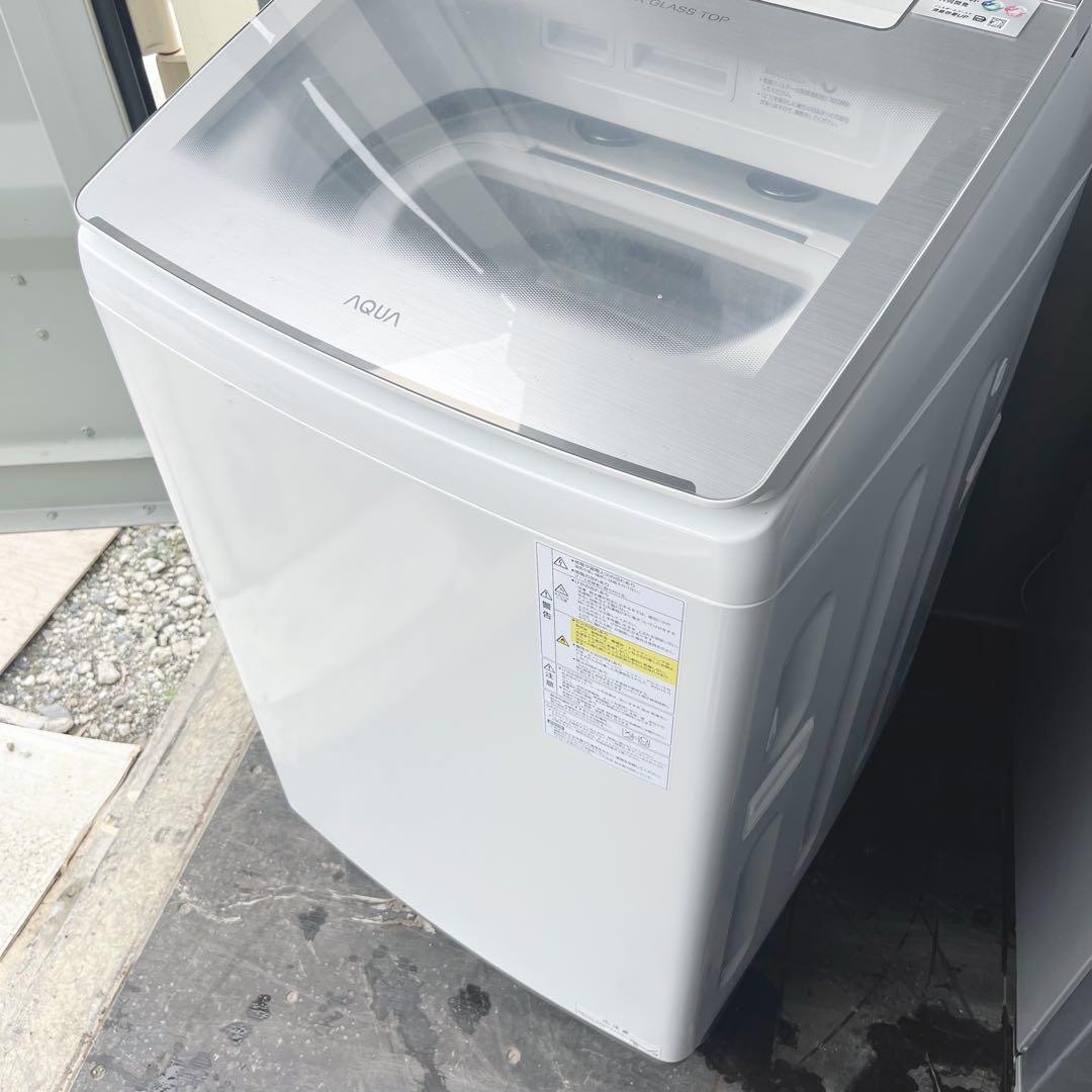 8取付無料！AQUA熱乾燥搭載！高性能スタイリッシュシルバー10kg洗濯機！