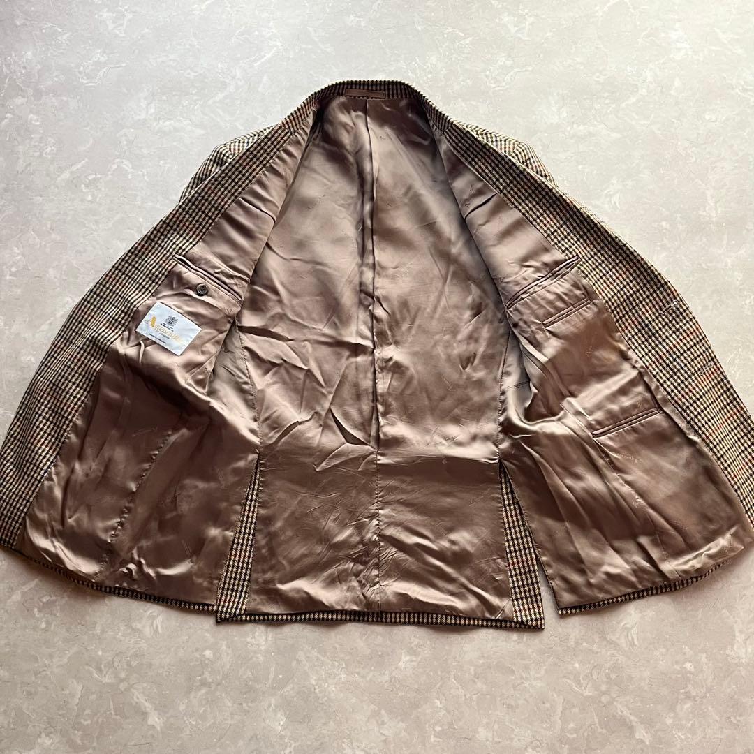極美品☆アクアスキュータム テーラードジャケット M ガンクラブチェック 英国製