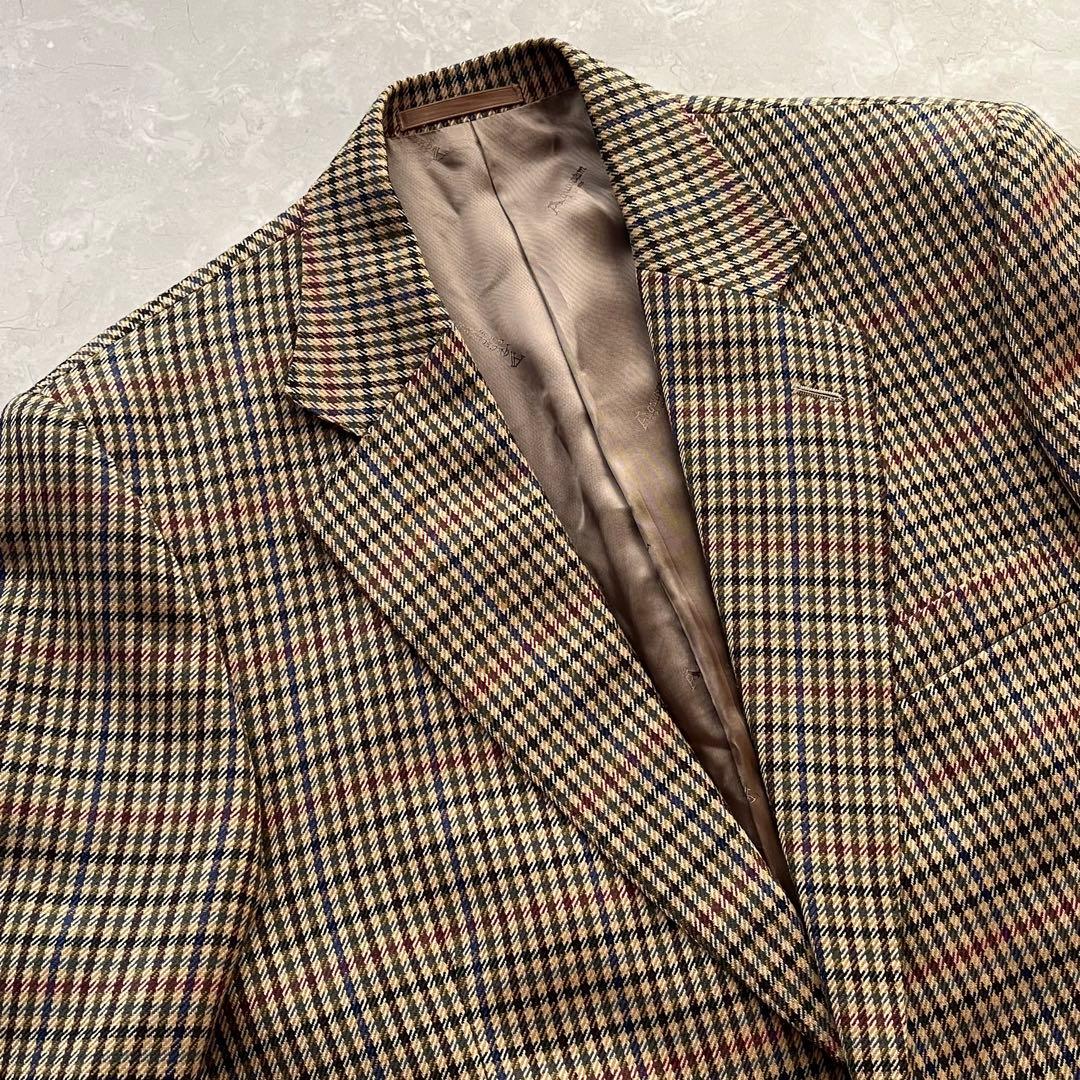 極美品☆アクアスキュータム テーラードジャケット M ガンクラブチェック 英国製