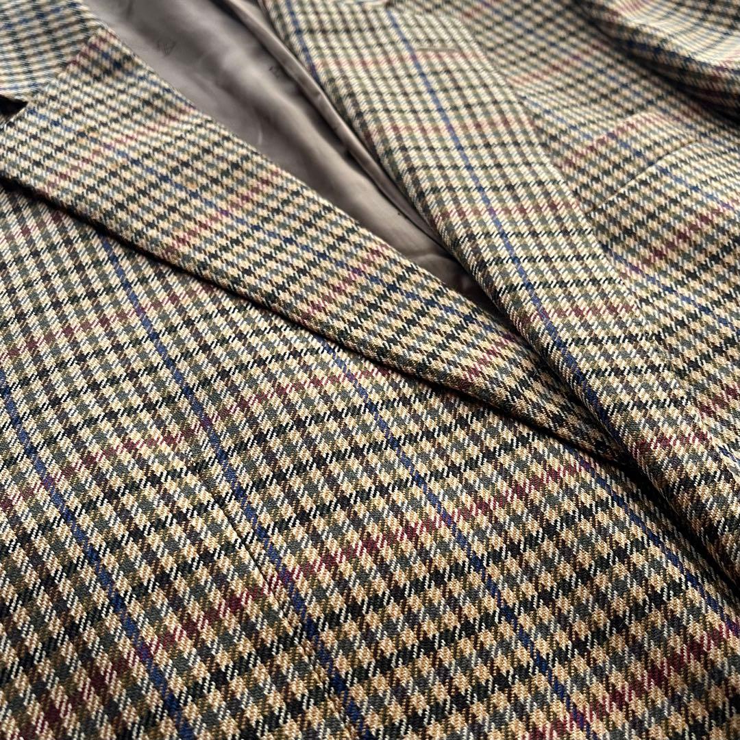 極美品☆アクアスキュータム テーラードジャケット M ガンクラブチェック 英国製