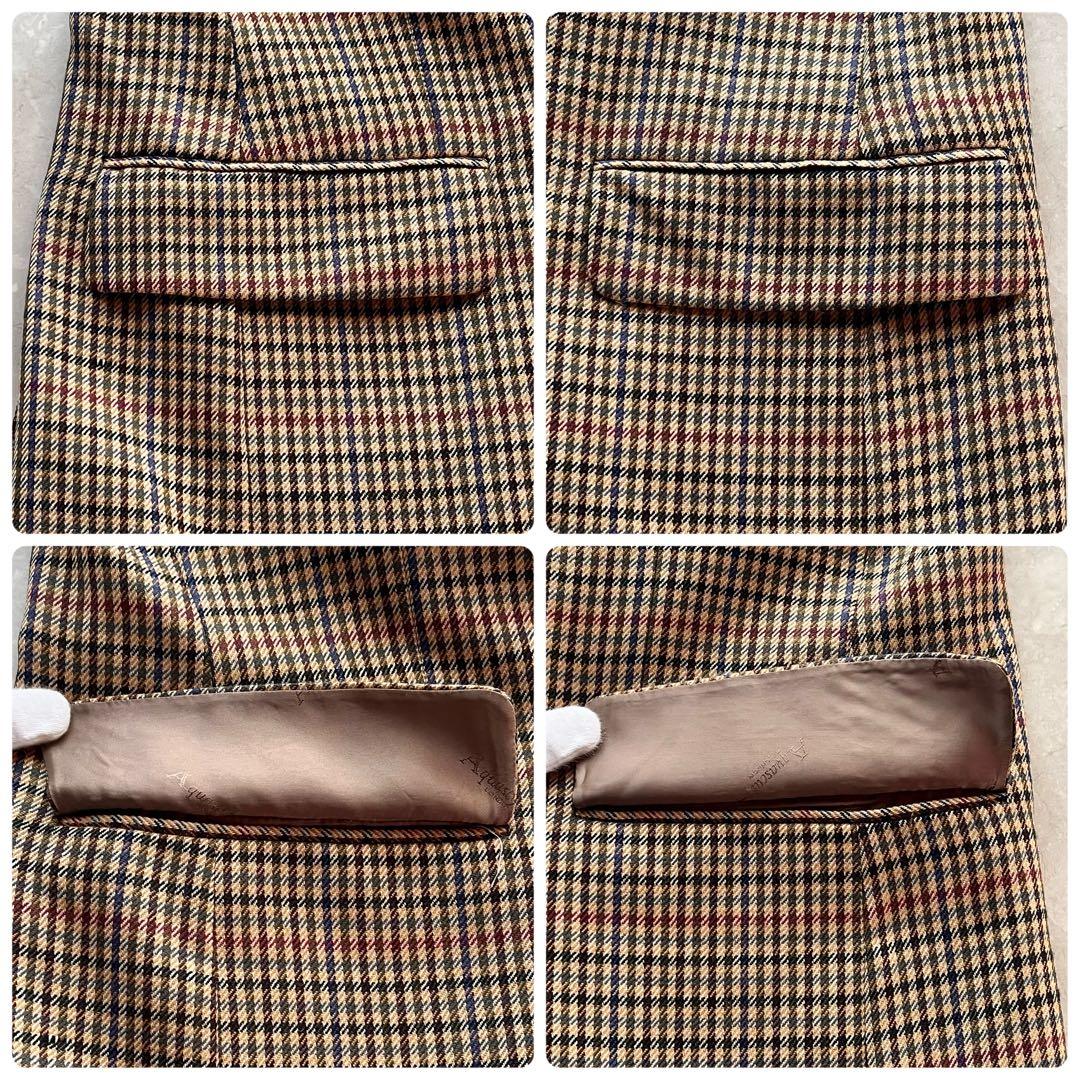 極美品☆アクアスキュータム テーラードジャケット M ガンクラブチェック 英国製