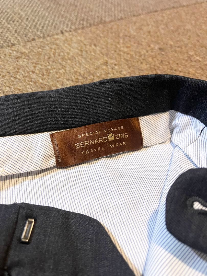 フランス製BERNARD ZINS ベルナール ザンス　ウールスラックス　グレー