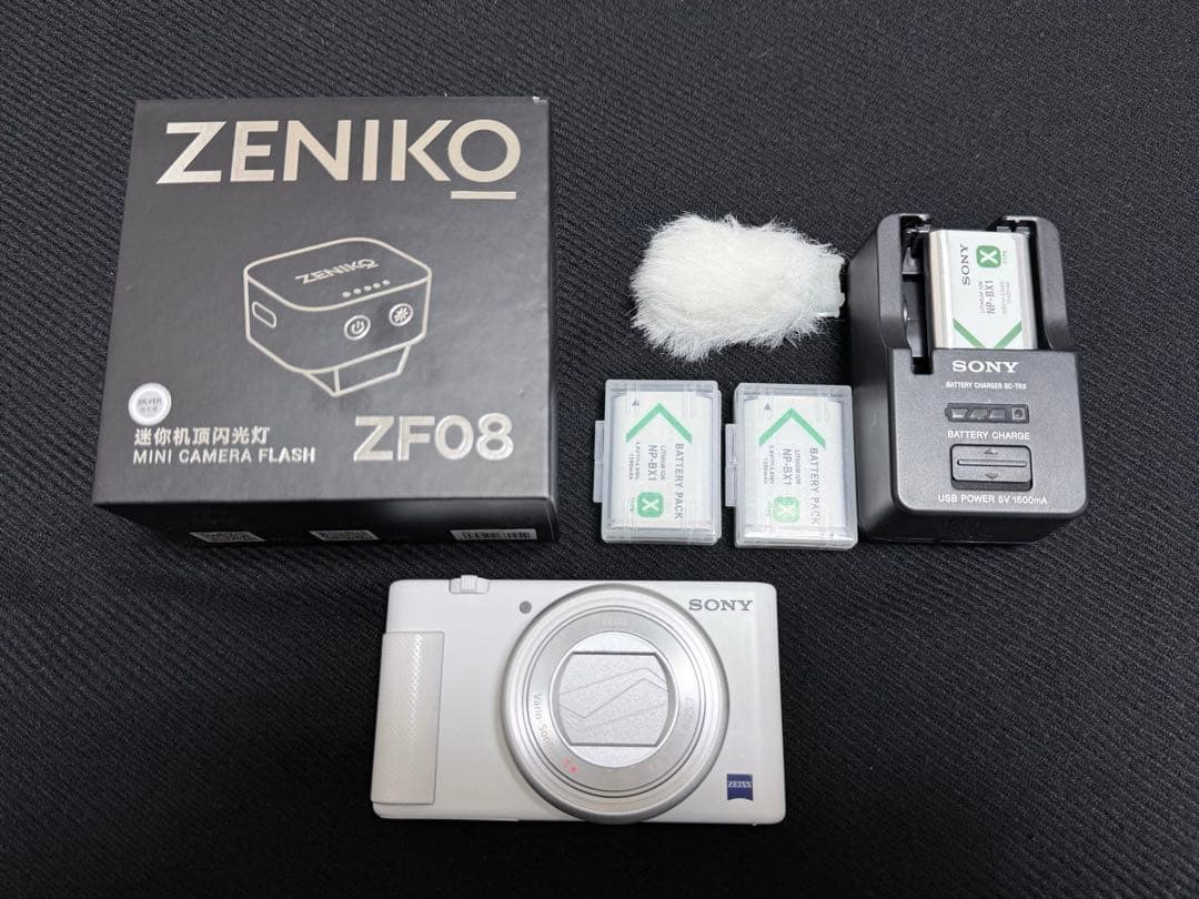 美品SONY ZV-1 ZENIKO ZF08 ミニカメラフラッシュ