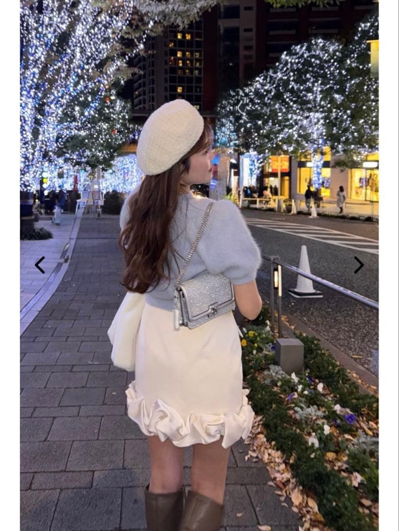 スカート herlipto Volant Mini Skirt ecru