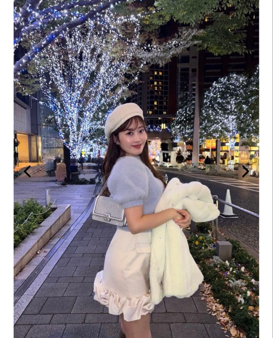 スカート herlipto Volant Mini Skirt ecru