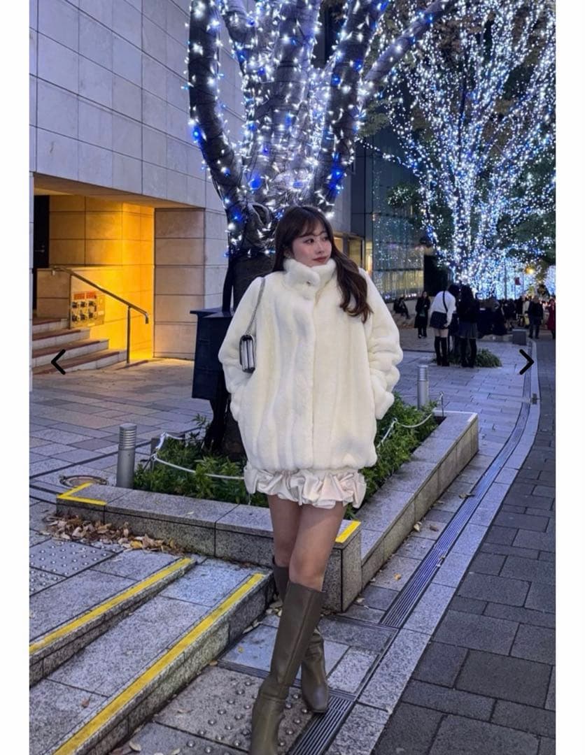 スカート herlipto Volant Mini Skirt ecru