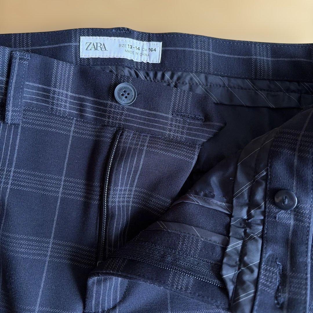 ZARA チェック柄スーツ3点セット13-14 164cm