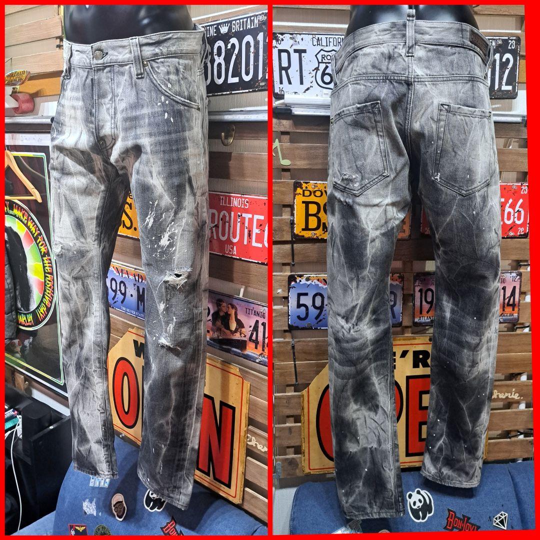 Dsquared2　クロスチャーム　ブリーチ加工　クールガイジーンズ　48