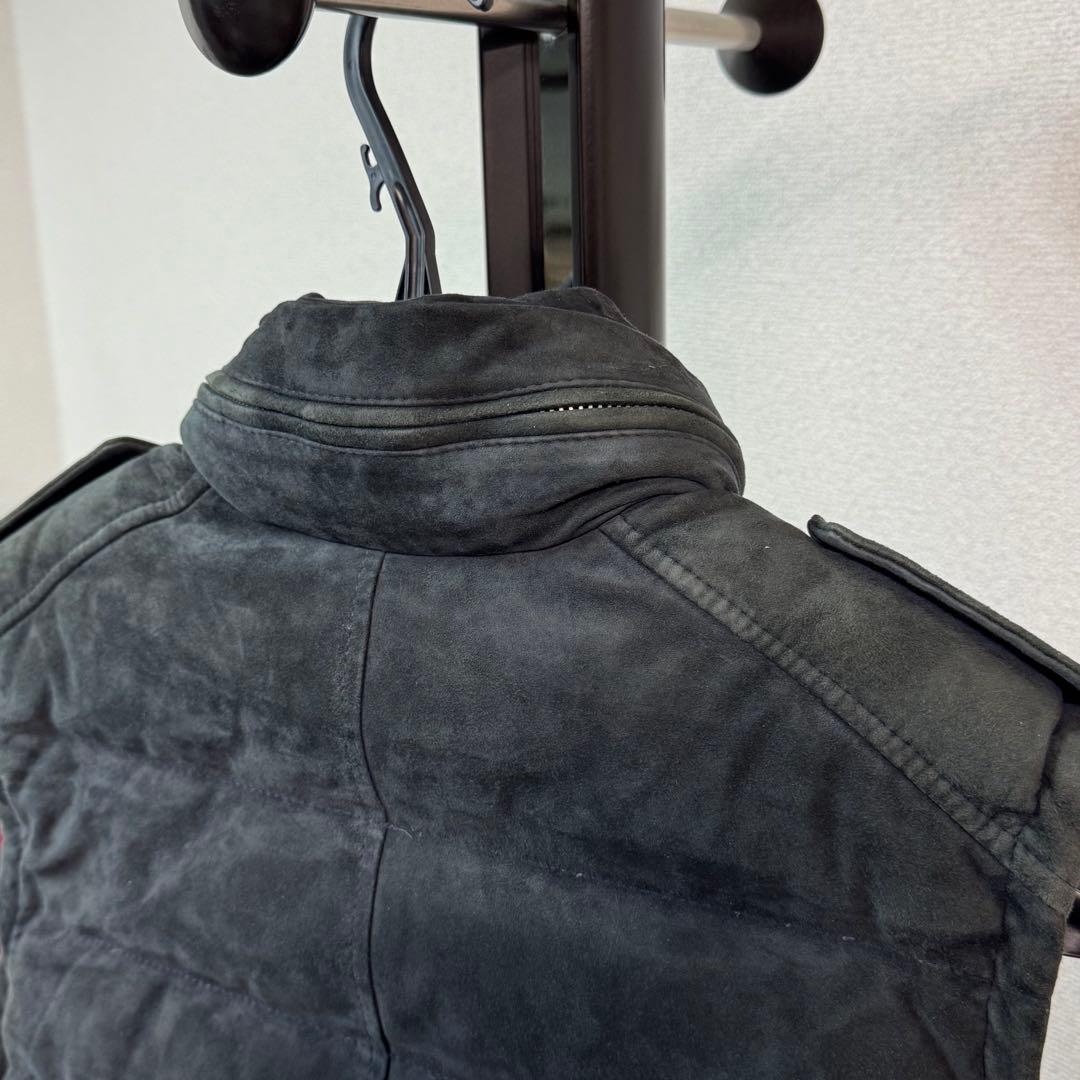 EMMETI ムートンダウンベスト 44サイズ ジャケット スエード レザー