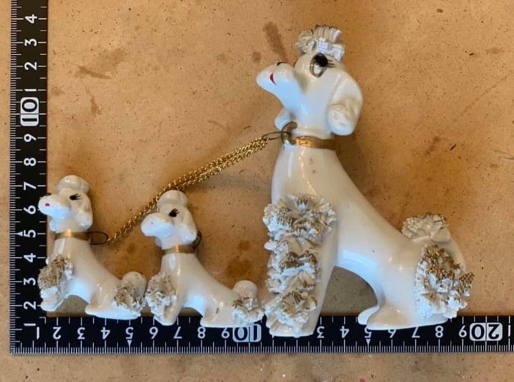 【フランス 30'】陶器のスパゲティプードル/３匹セット