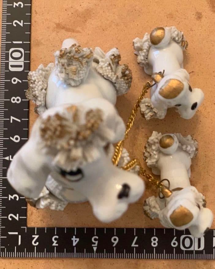 【フランス 30'】陶器のスパゲティプードル/３匹セット